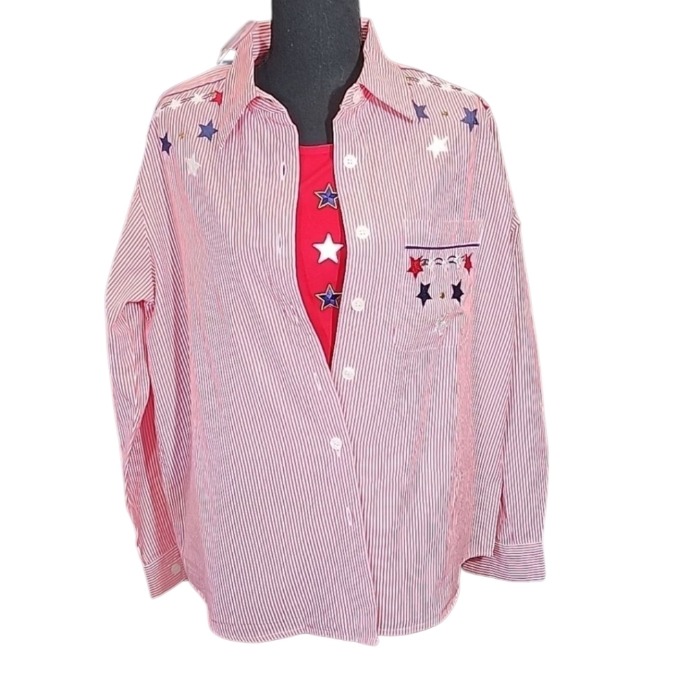 NATIONAL 2 PIECE BUTTON DOWN TOP